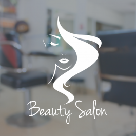 Beauty Salon Window Sign - Face | Sticker Gizmo