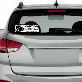 Caution Vehicle Camera Fitted Sticker | Sticker Gizmo