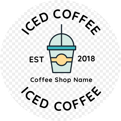 Drink iced coffee - clear cast decal