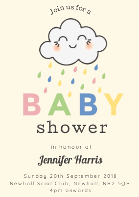 baby shower cloud invitations